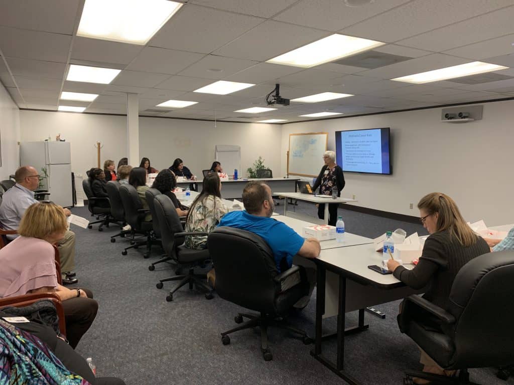 Elbit Systems of America employees at Lunch n' Learn ABCF Sandi Standford